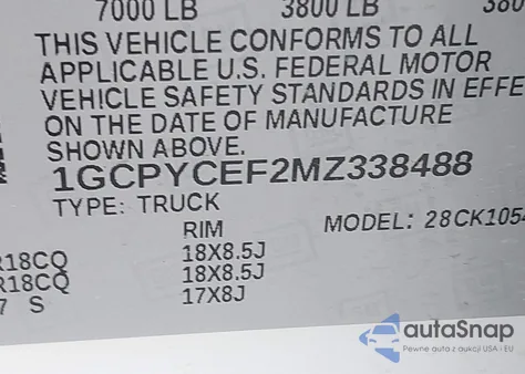 2021 Chevrolet Silverado 1500 4Wd Short Bed Custom Trail Boss из США, поврежденный, VIN 1GCPYCEF2MZ338488